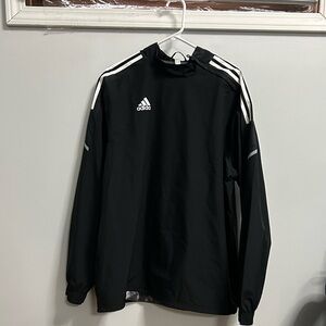 Adidas Men's Black and White Windbreaker